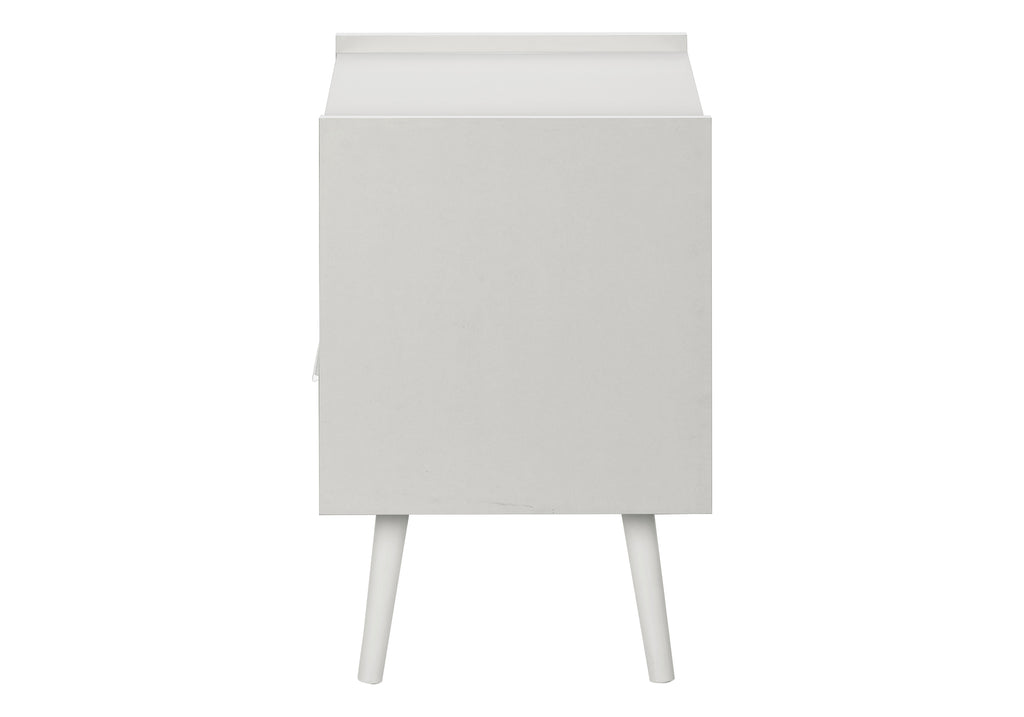 ACCENT TABLE - 24""H / WHITE END TABLE WITH 1 DRAWER