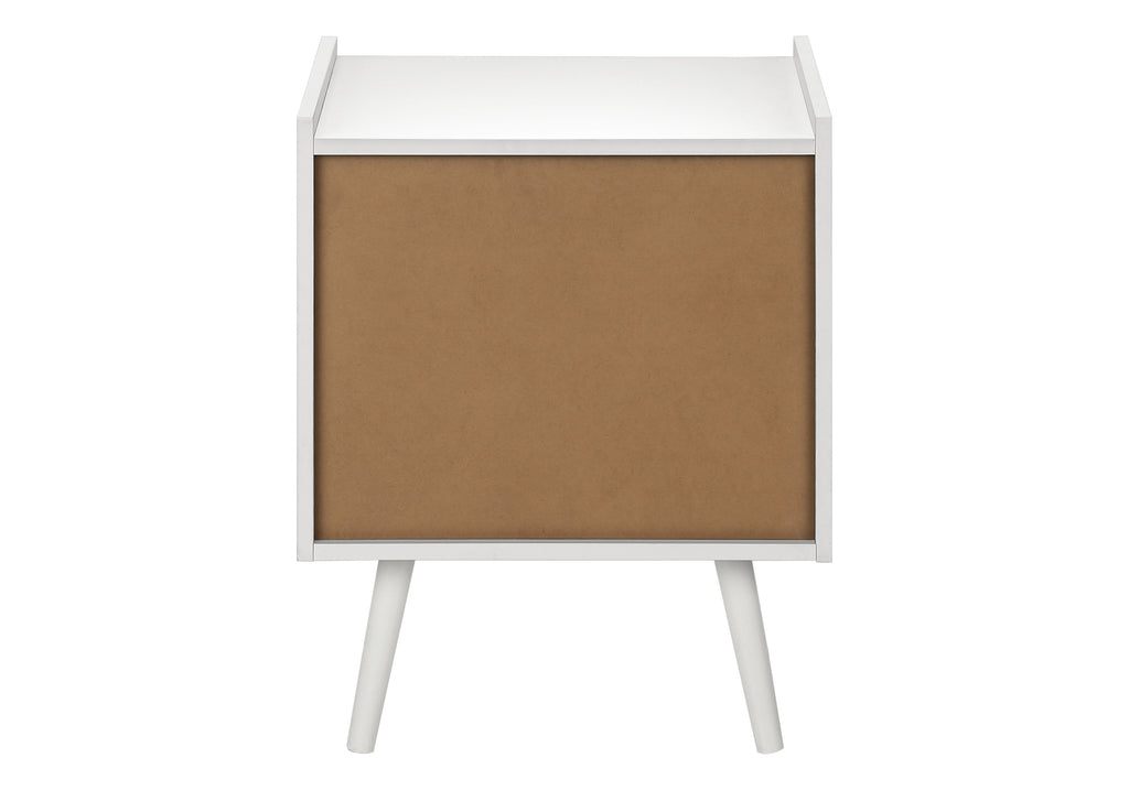 ACCENT TABLE - 24""H / WHITE END TABLE WITH 1 DRAWER