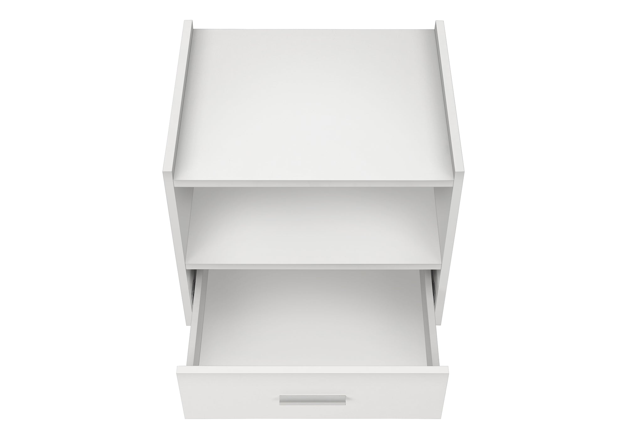 ACCENT TABLE - 24""H / WHITE END TABLE WITH 1 DRAWER