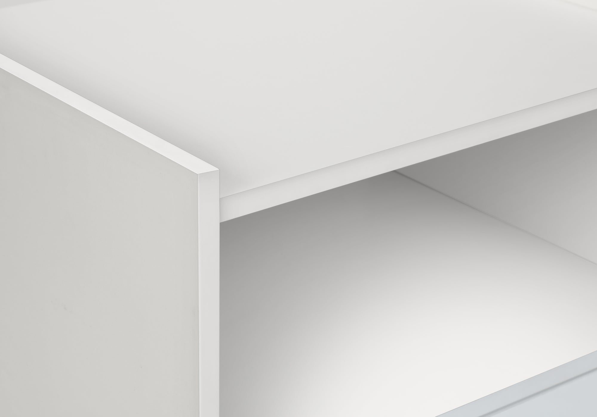 ACCENT TABLE - 24""H / WHITE END TABLE WITH 1 DRAWER