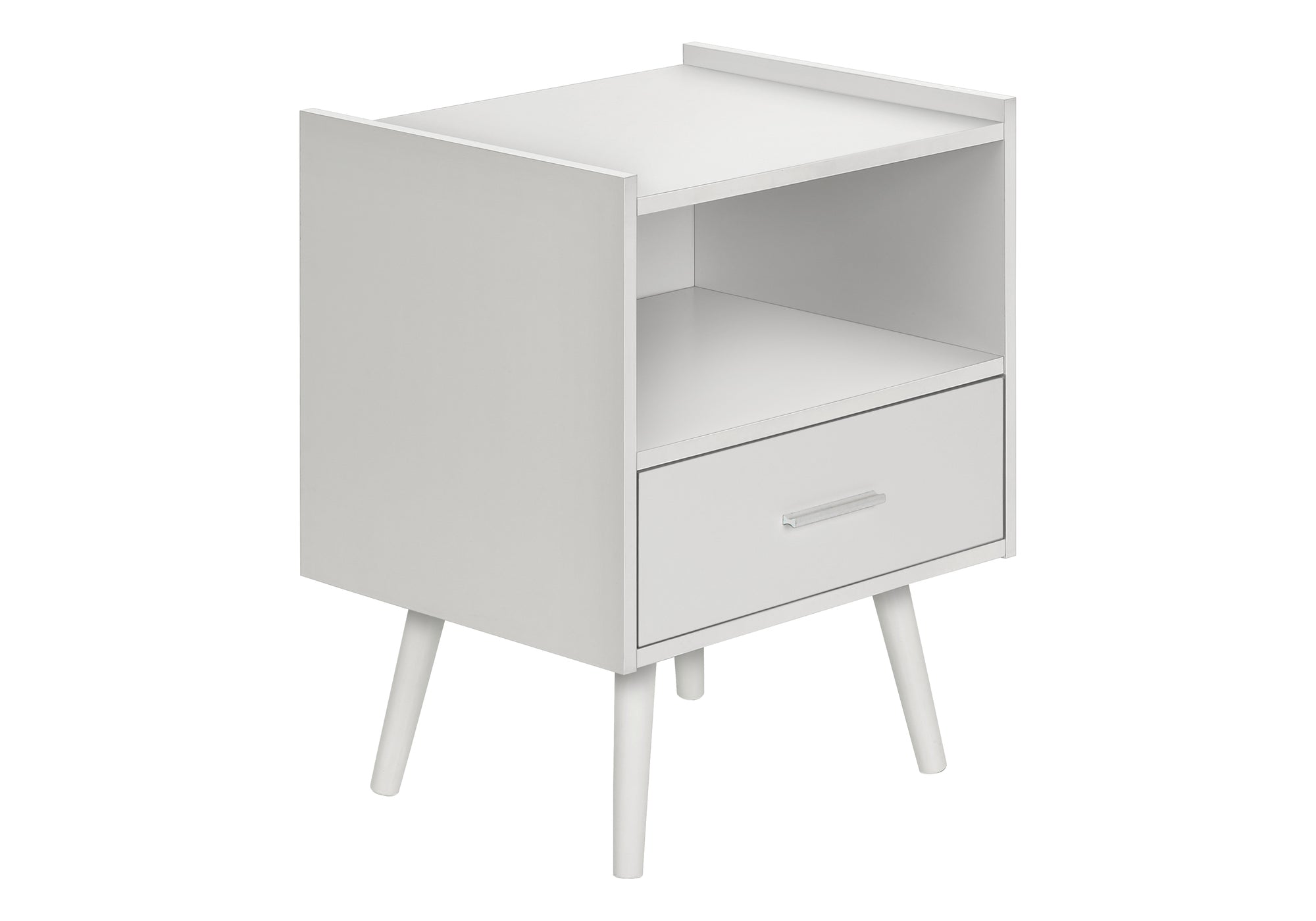 ACCENT TABLE - 24""H / WHITE END TABLE WITH 1 DRAWER