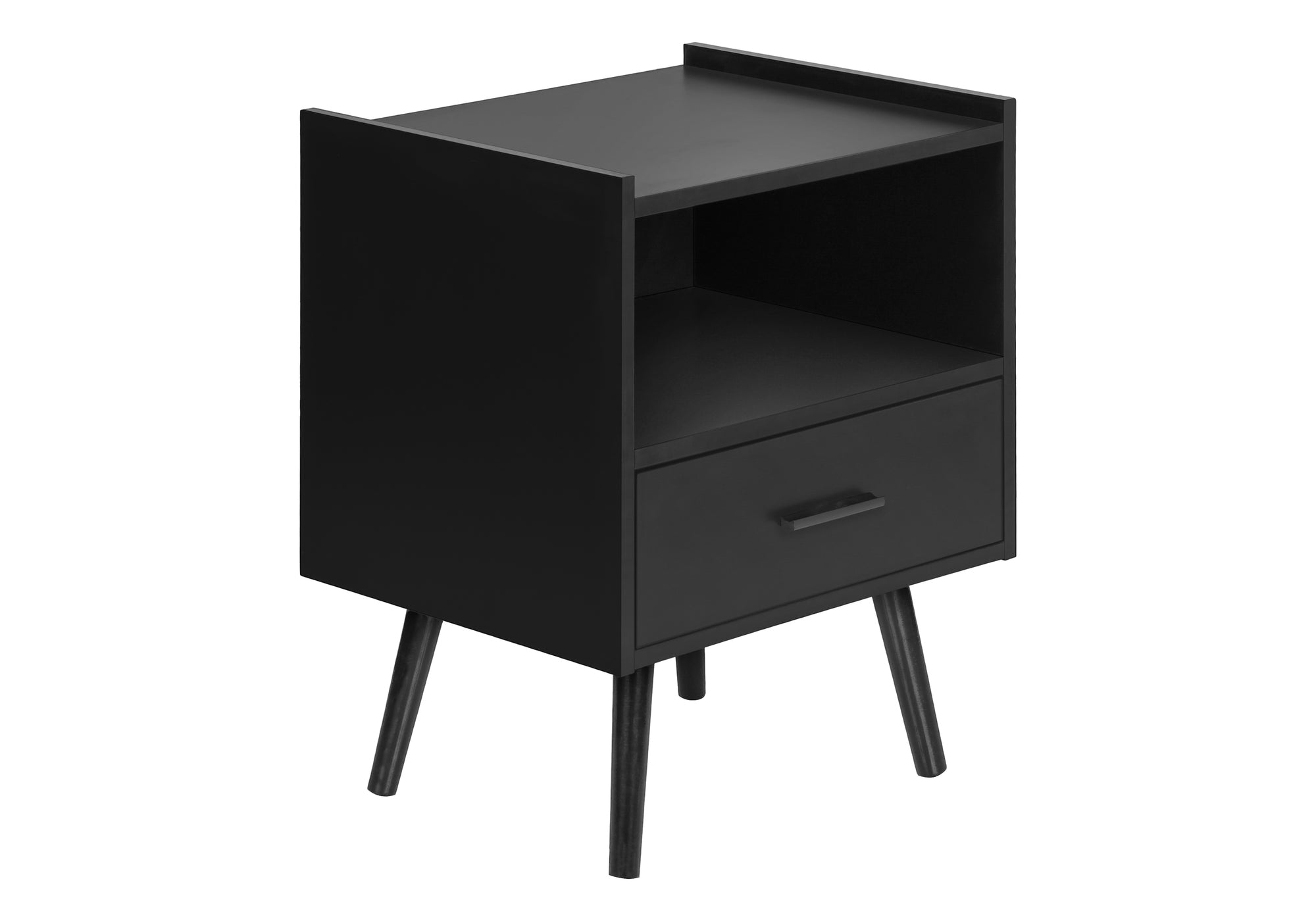 ACCENT TABLE - 24""H / BLACK END TABLE WITH 1 DRAWER