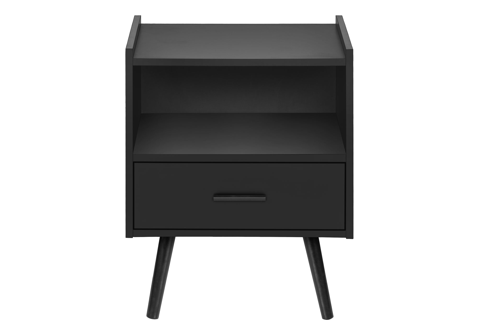 ACCENT TABLE - 24""H / BLACK END TABLE WITH 1 DRAWER