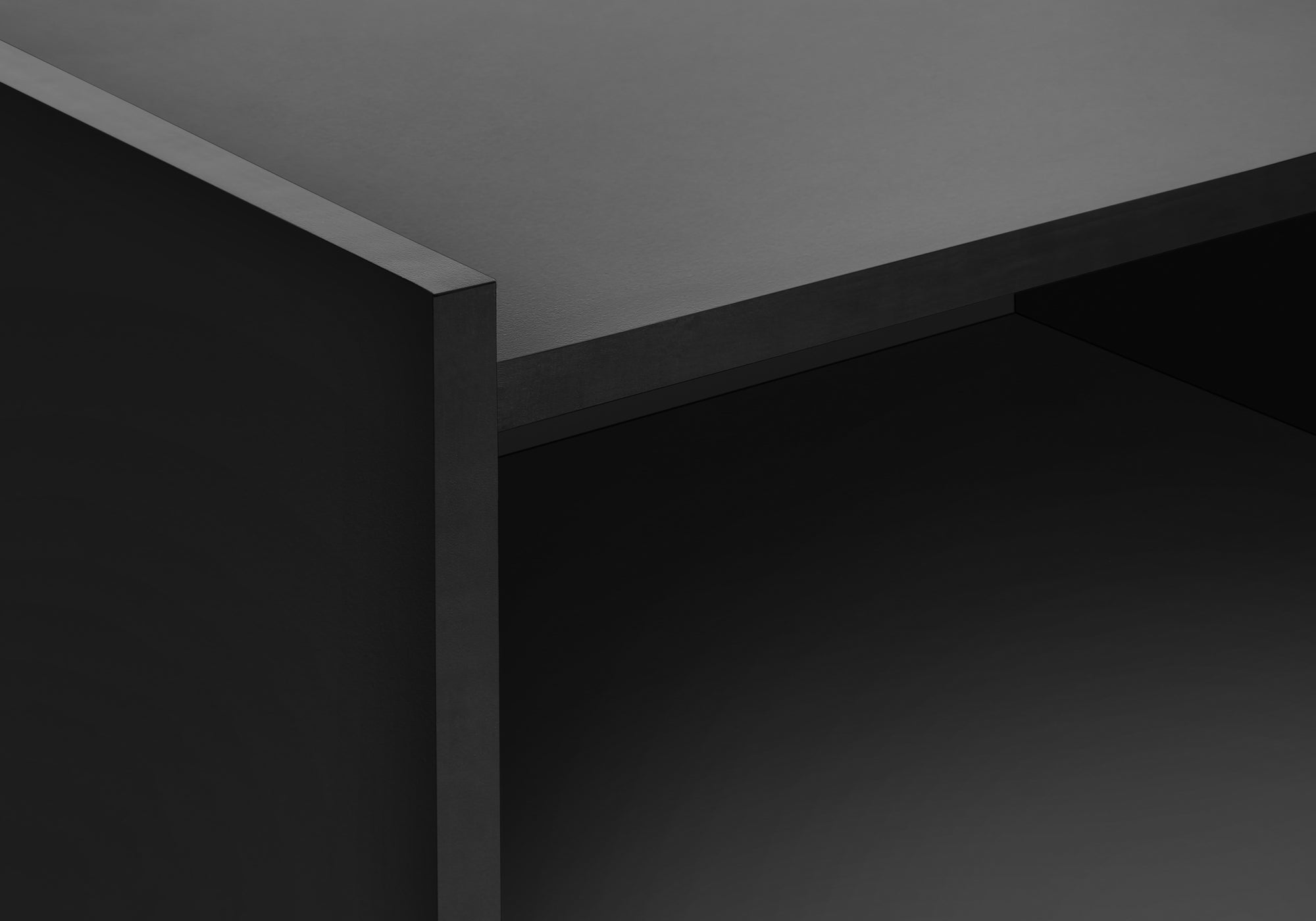 ACCENT TABLE - 24""H / BLACK END TABLE WITH 1 DRAWER