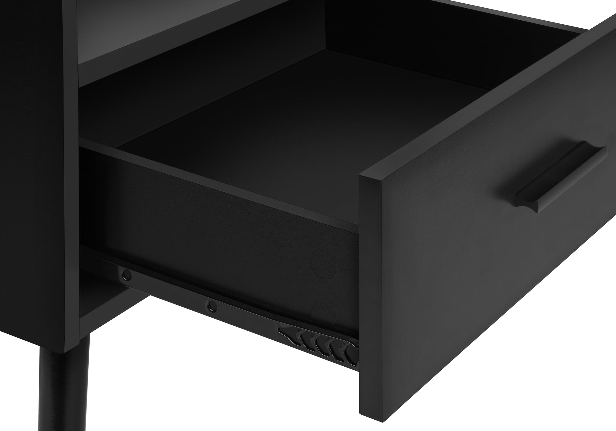 ACCENT TABLE - 24""H / BLACK END TABLE WITH 1 DRAWER