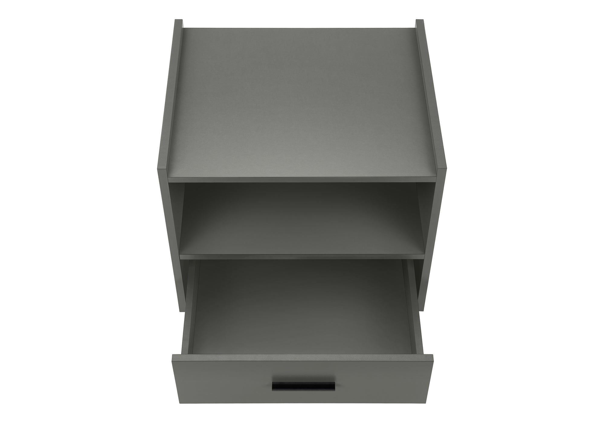 ACCENT TABLE - 24""H / GREY END TABLE WITH 1 DRAWER