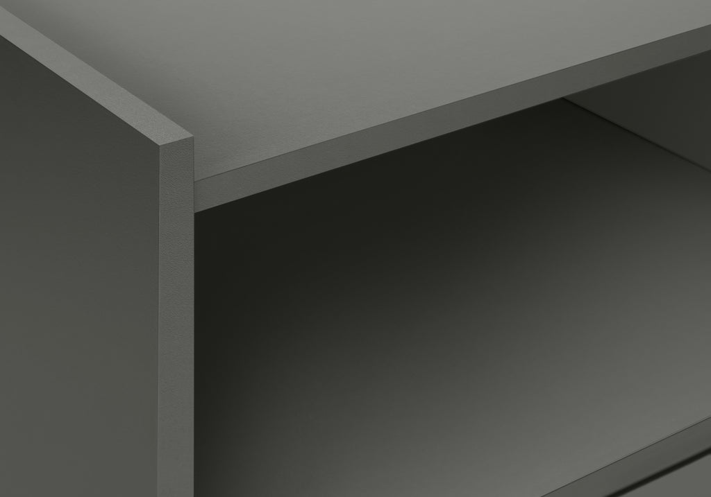 ACCENT TABLE - 24""H / GREY END TABLE WITH 1 DRAWER