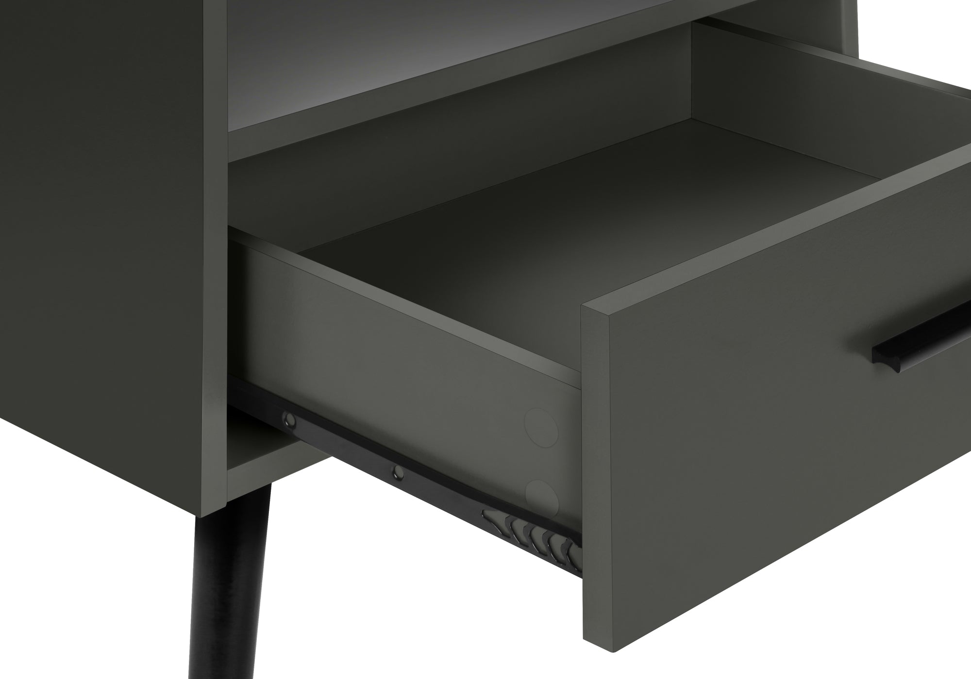 ACCENT TABLE - 24""H / GREY END TABLE WITH 1 DRAWER