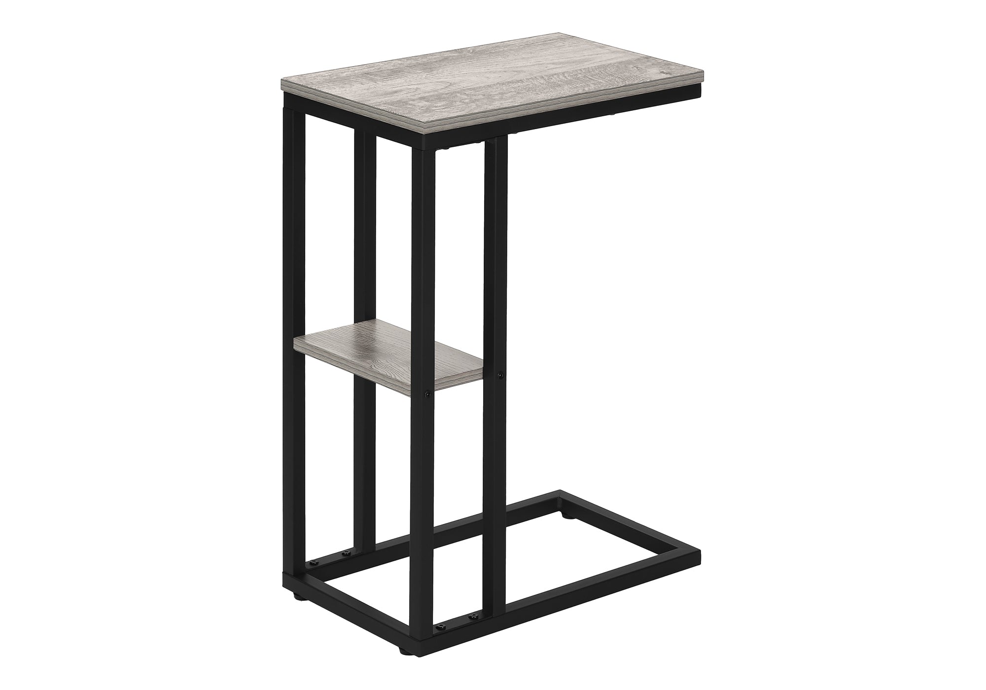 ACCENT TABLE - 25""H / GREY / BLACK METAL