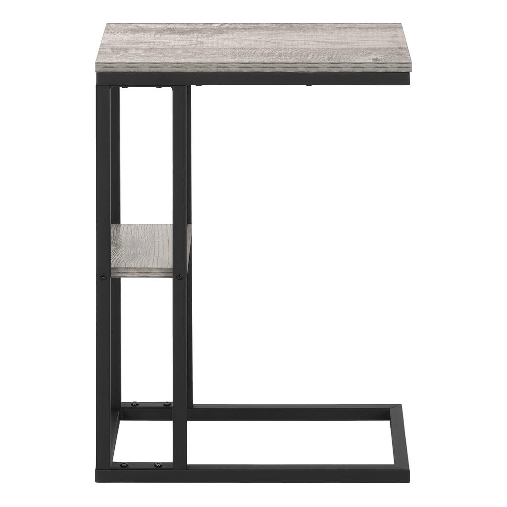 ACCENT TABLE - 25""H / GREY / BLACK METAL