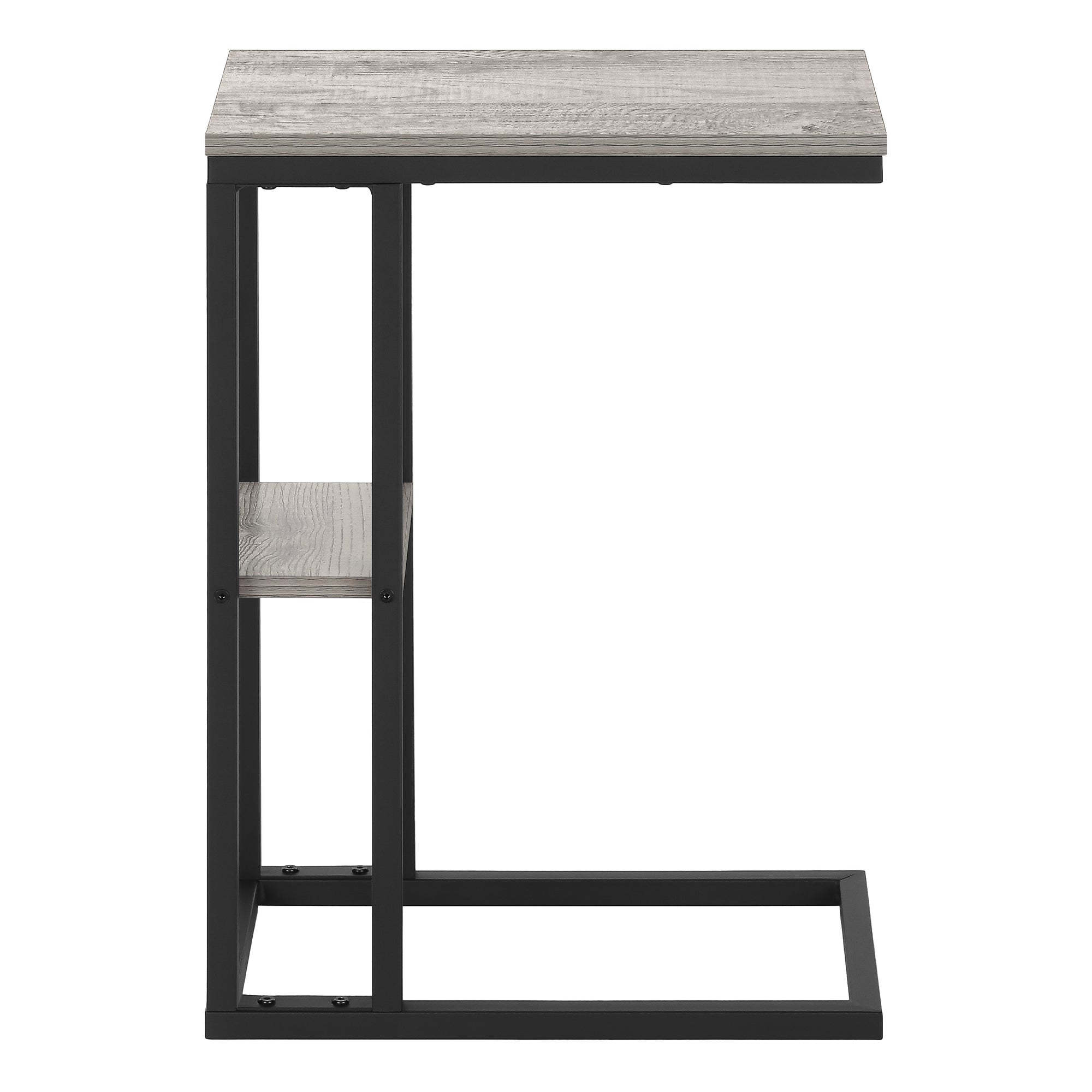 ACCENT TABLE - 25""H / GREY / BLACK METAL