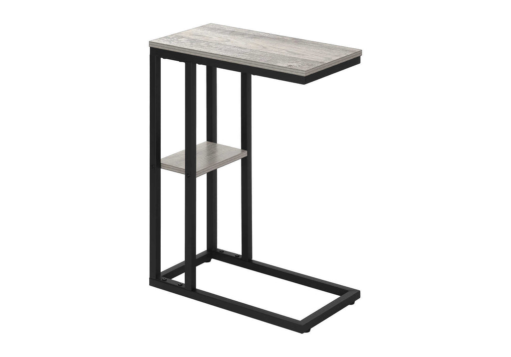 ACCENT TABLE - 25""H / GREY / BLACK METAL
