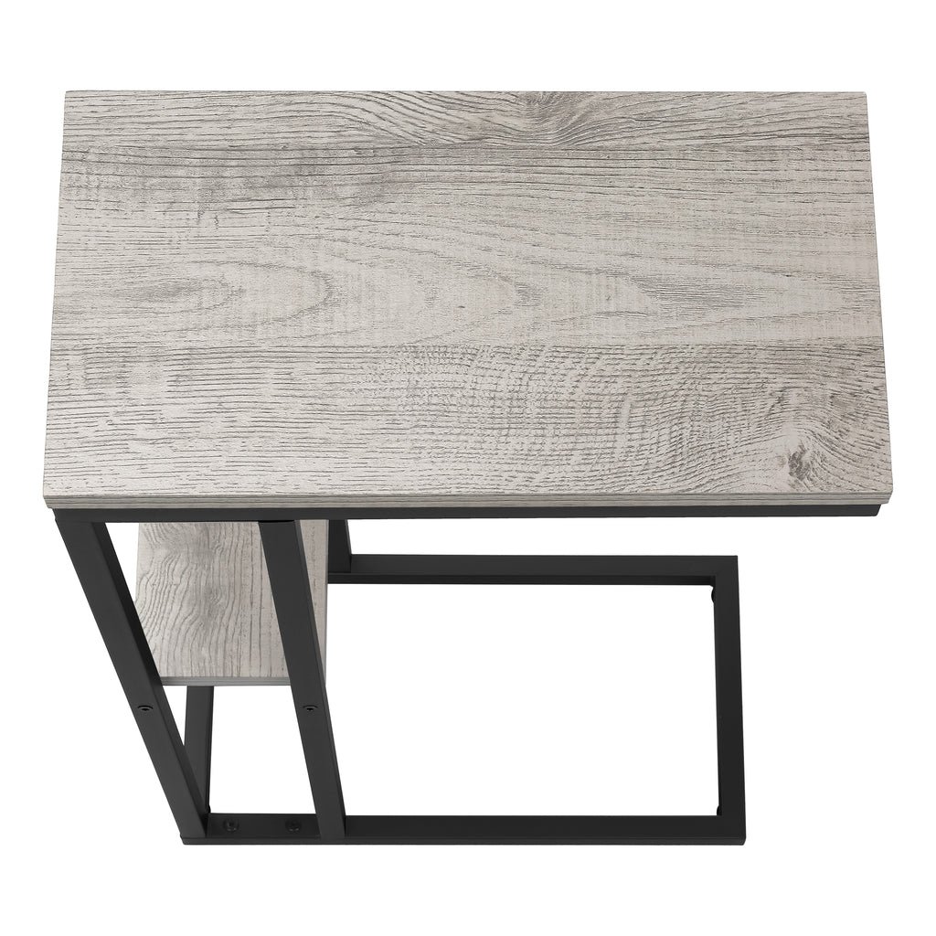 ACCENT TABLE - 25""H / GREY / BLACK METAL