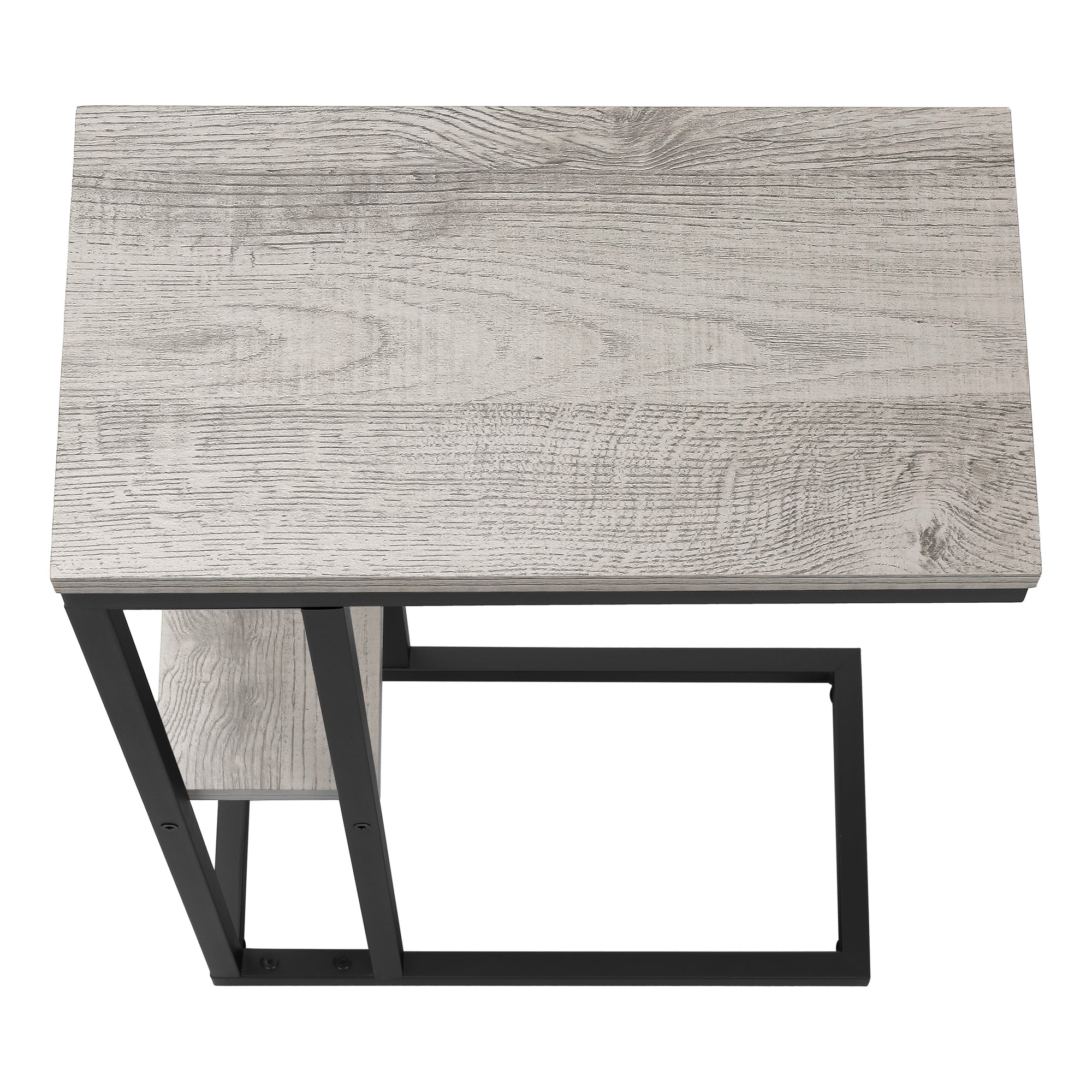ACCENT TABLE - 25""H / GREY / BLACK METAL