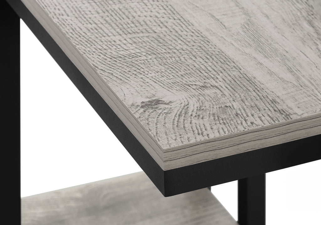 ACCENT TABLE - 25""H / GREY / BLACK METAL