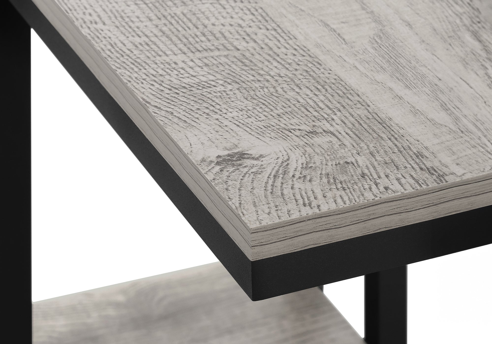 ACCENT TABLE - 25""H / GREY / BLACK METAL