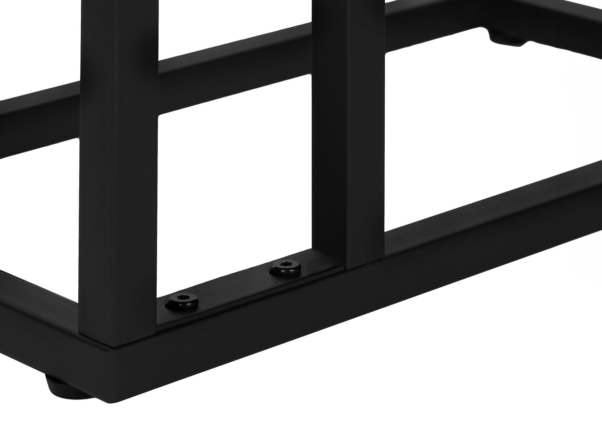 ACCENT TABLE - 25""H / BLACK MARBLE / BLACK METAL