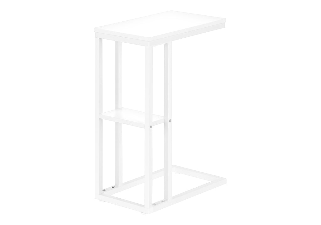 ACCENT TABLE - 25""H / WHITE / WHITE METAL