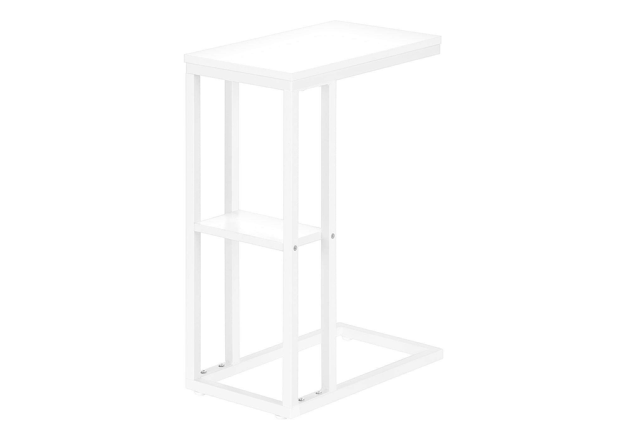 ACCENT TABLE - 25""H / WHITE / WHITE METAL