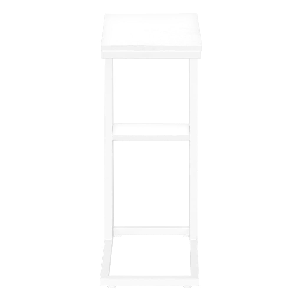 ACCENT TABLE - 25""H / WHITE / WHITE METAL