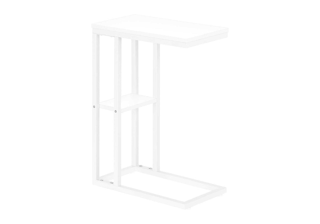 ACCENT TABLE - 25""H / WHITE / WHITE METAL