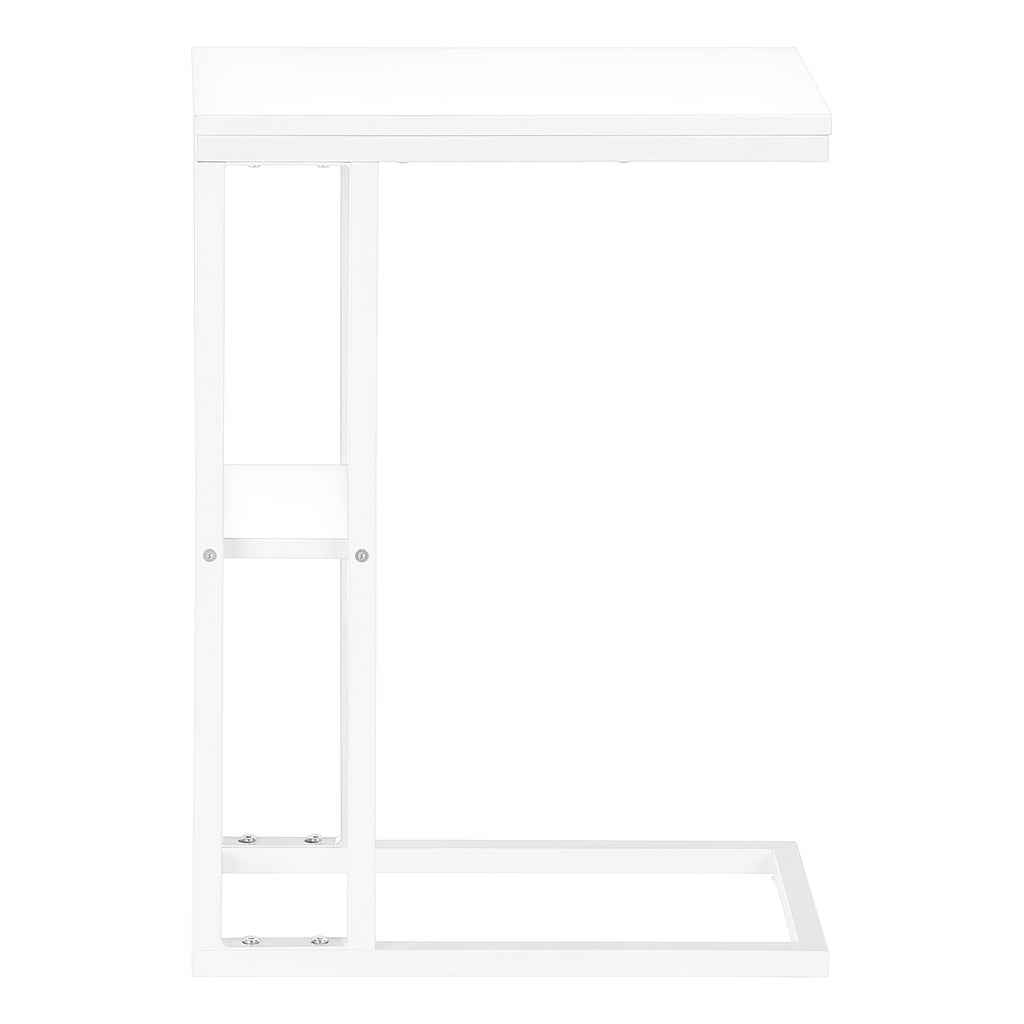 ACCENT TABLE - 25""H / WHITE / WHITE METAL