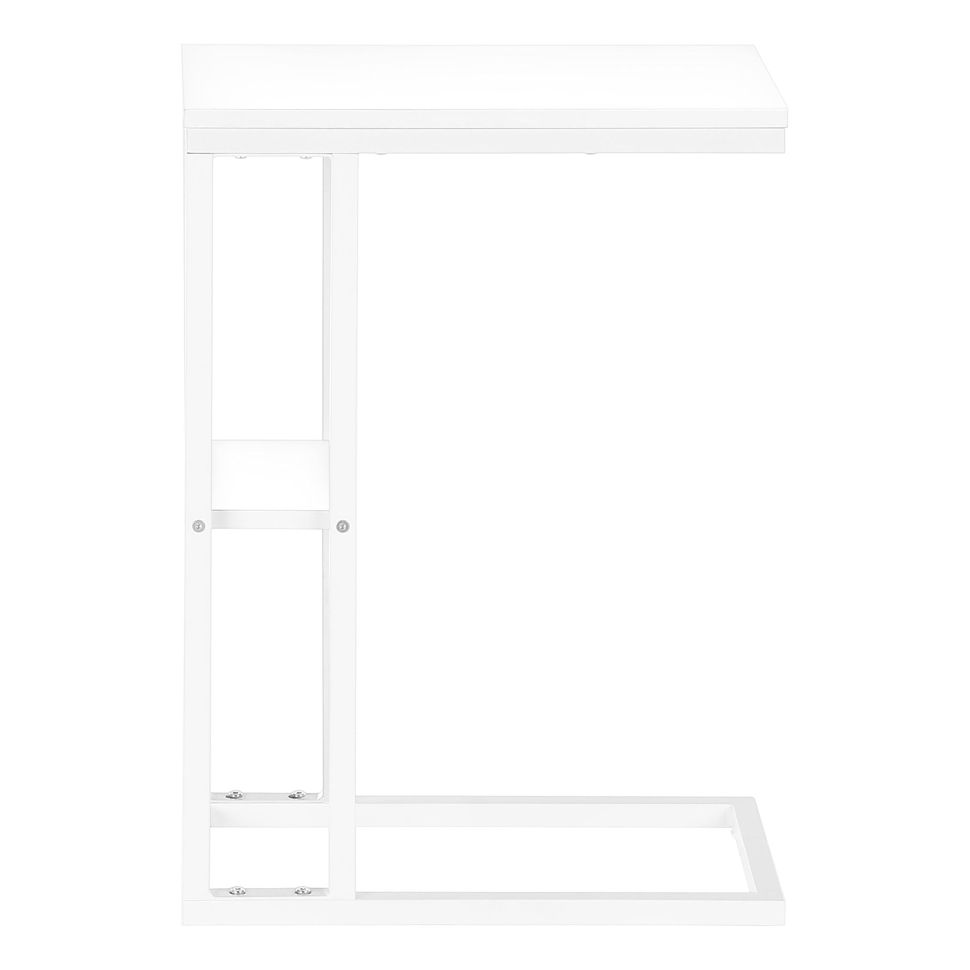 ACCENT TABLE - 25""H / WHITE / WHITE METAL