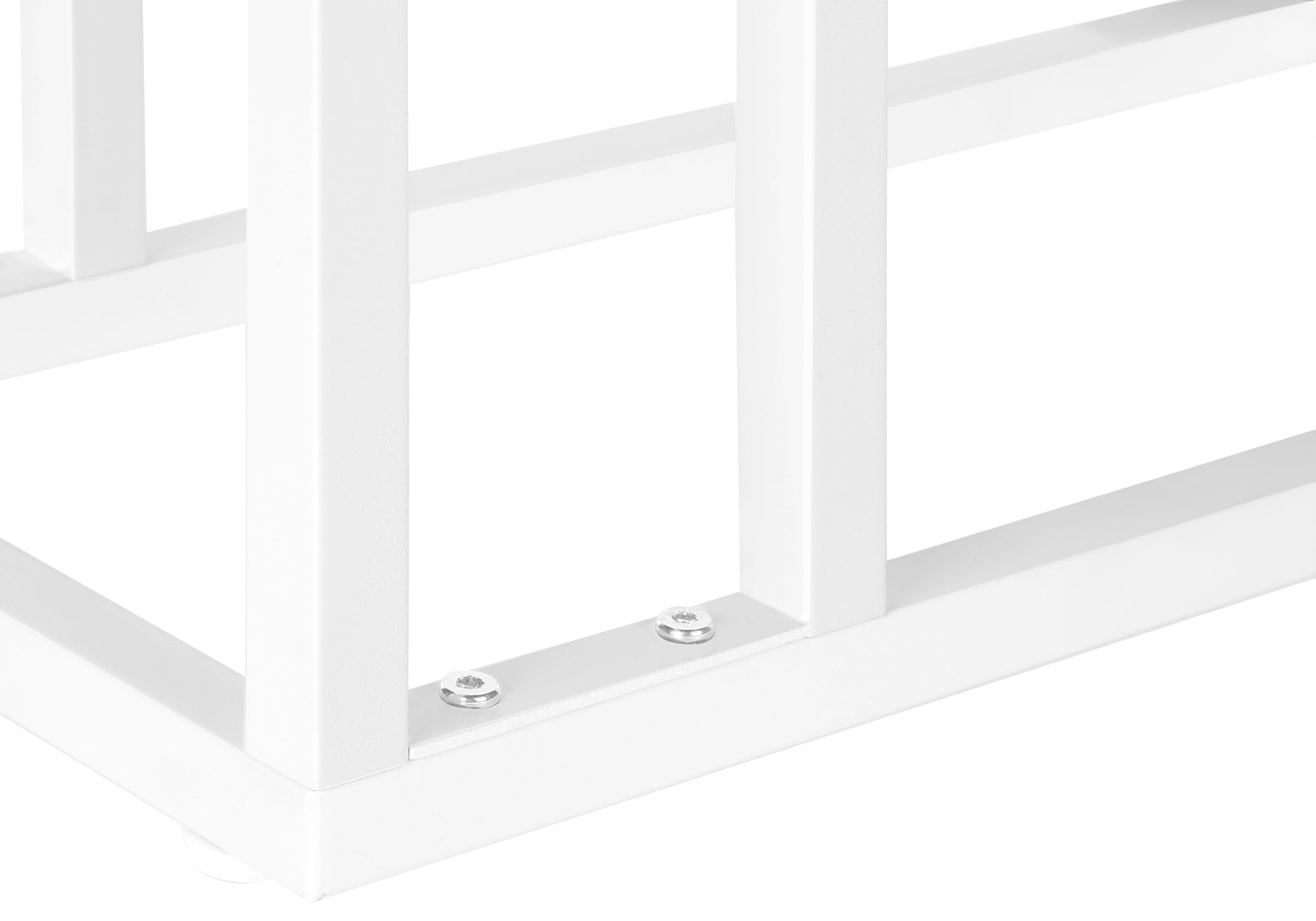 ACCENT TABLE - 25""H / WHITE / WHITE METAL