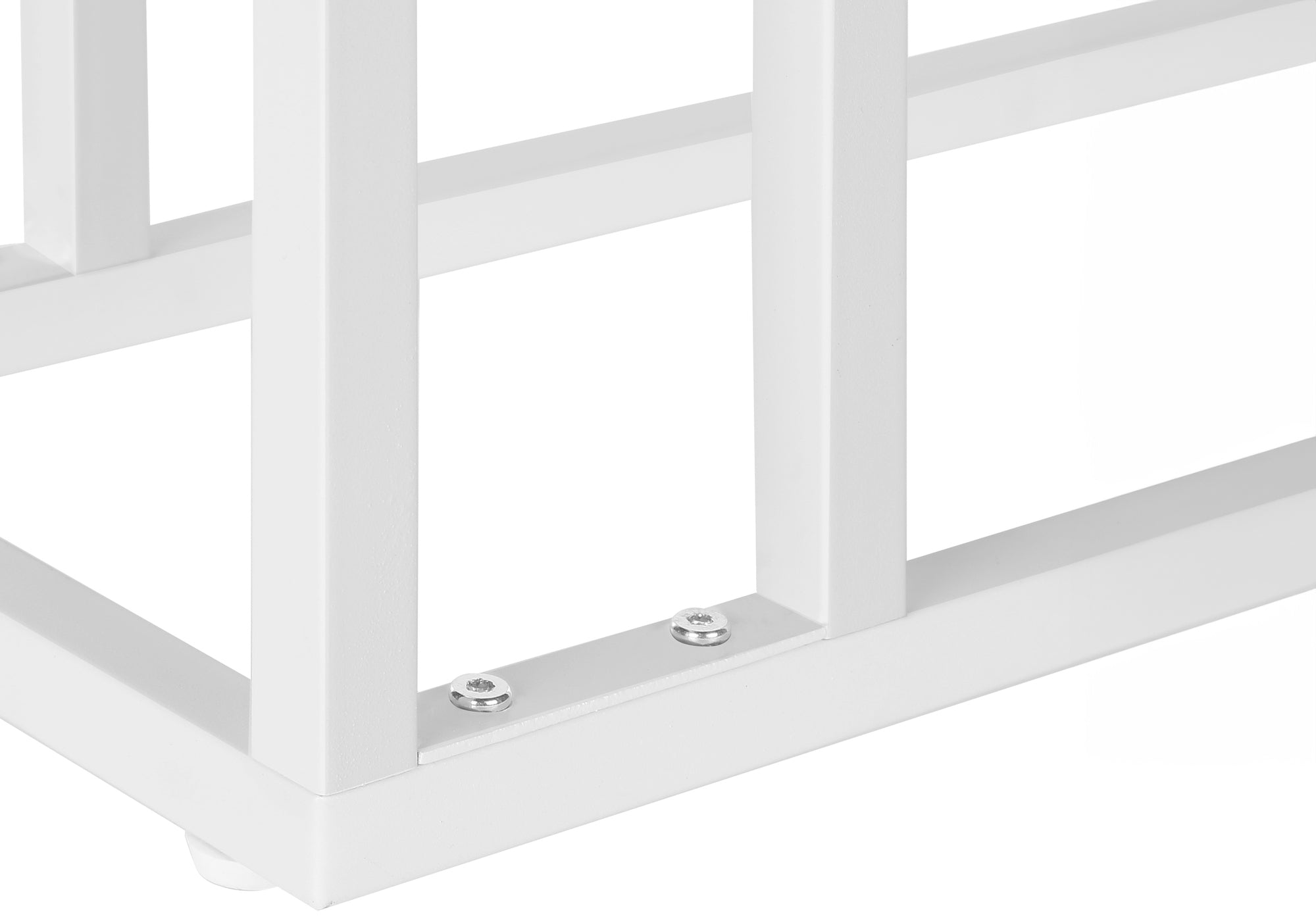 ACCENT TABLE - 25""H / NATURAL / WHITE METAL