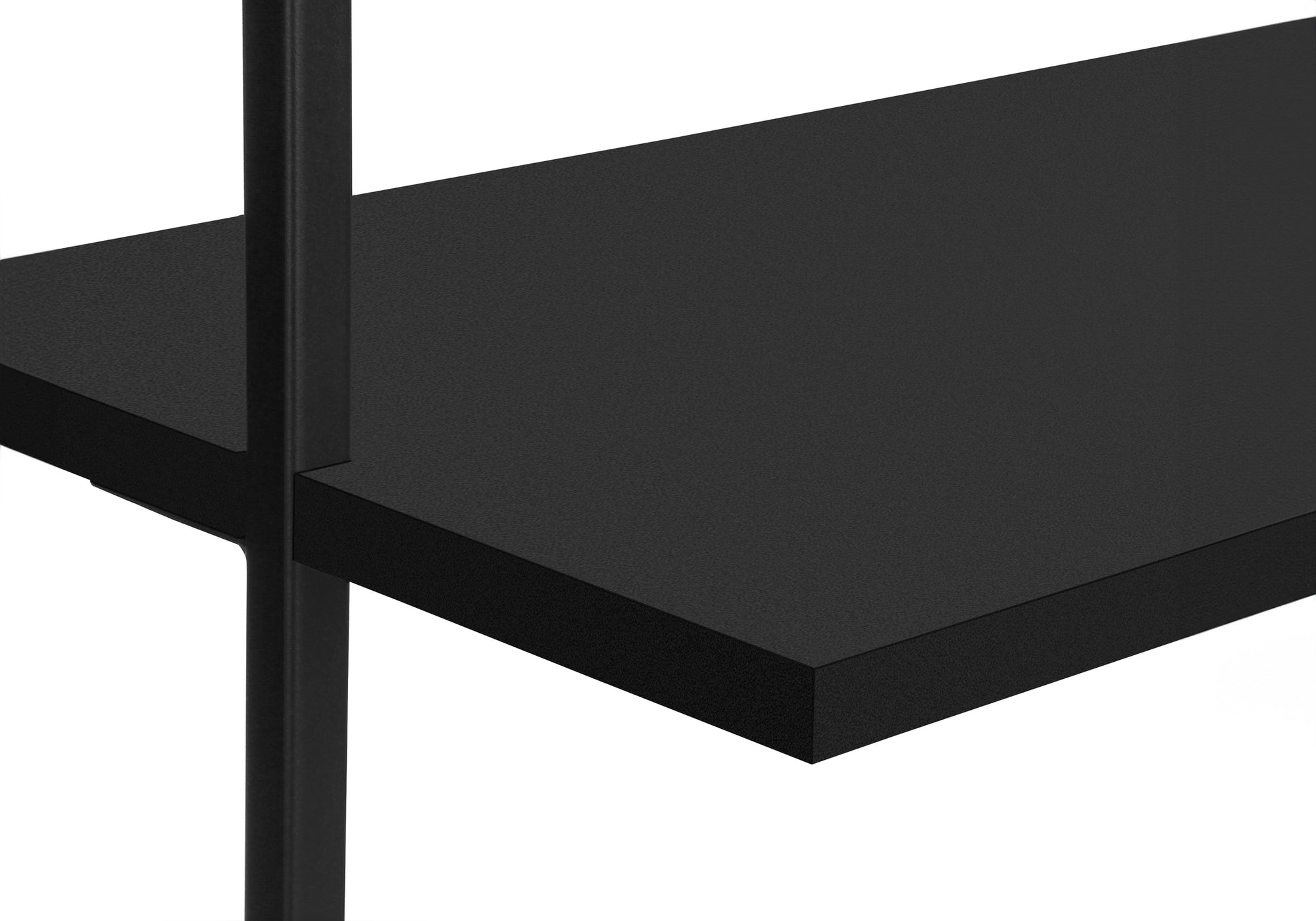 BOOKCASE - 72""H LADDER BLACK / BLACK METAL