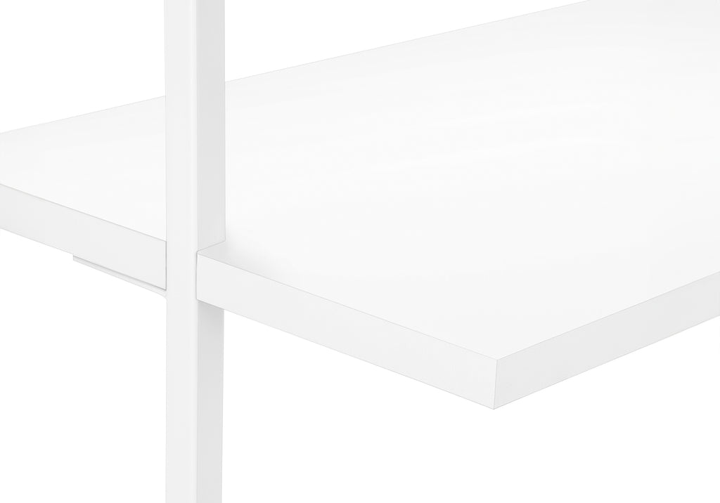 BOOKCASE - 72""H LADDER WHITE / WHITE METAL