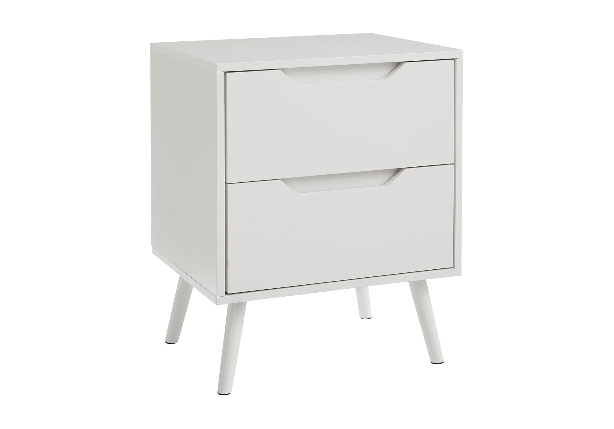 ACCENT TABLE - 24""H / WHITE END TABLE WITH 2 DRAWERS