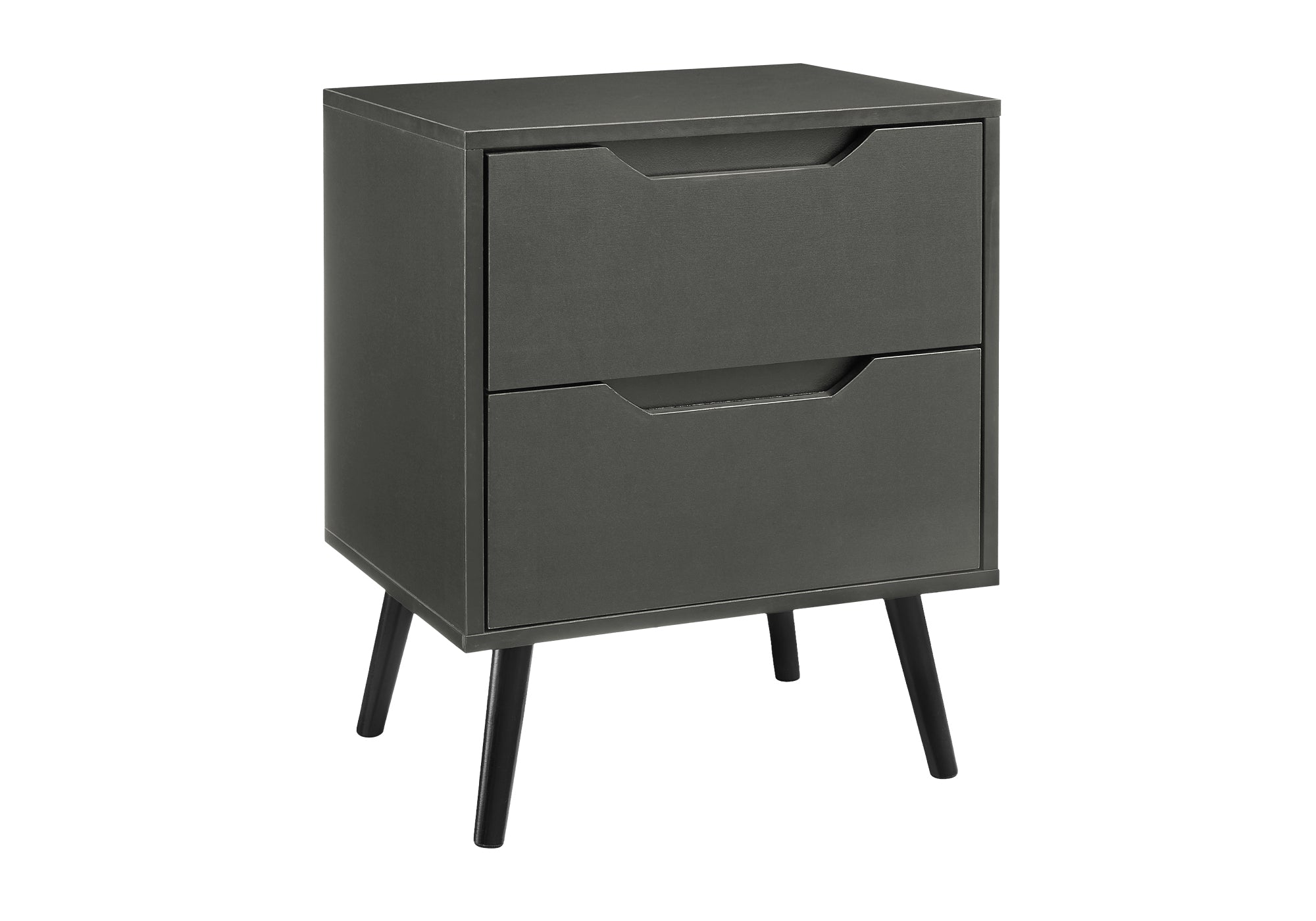 ACCENT TABLE - 24""H / GREY END TABLE WITH 2 DRAWERS