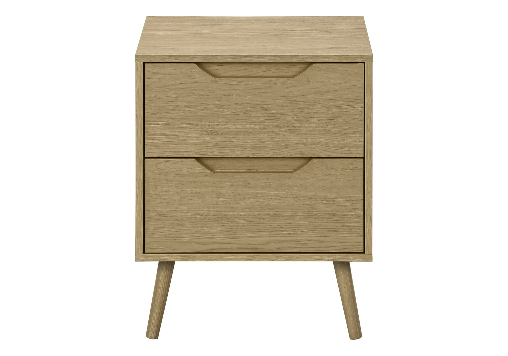ACCENT TABLE - 24""H / NATURAL END TABLE - 2 DRAWERS