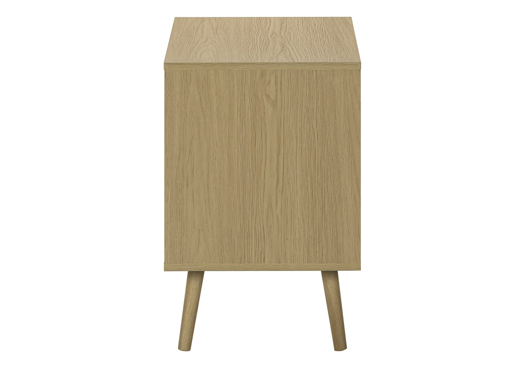 ACCENT TABLE - 24""H / NATURAL END TABLE - 2 DRAWERS