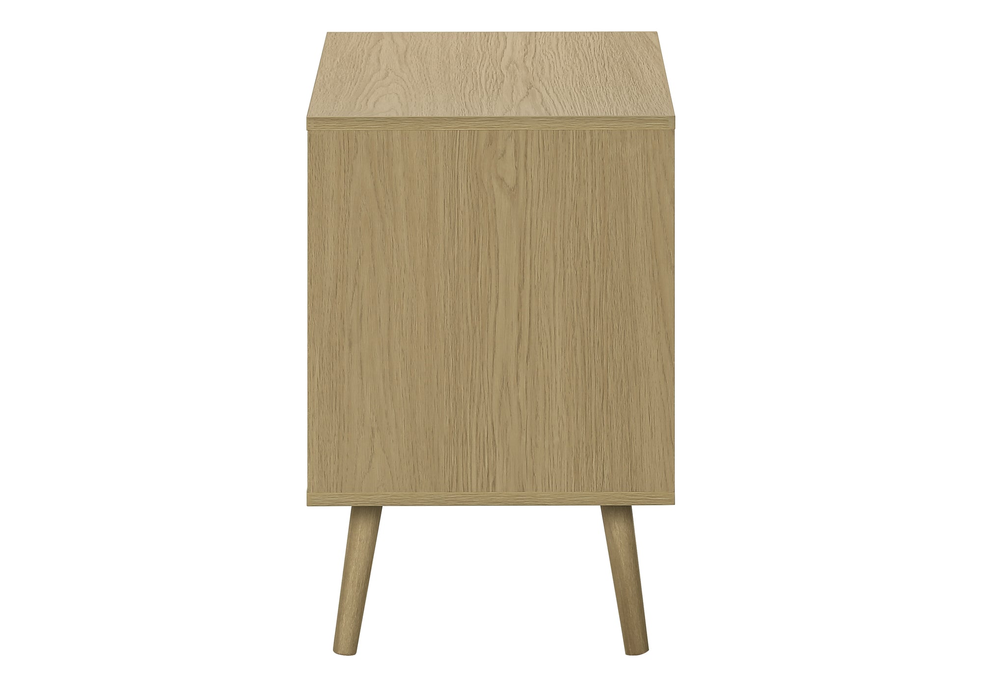 ACCENT TABLE - 24""H / NATURAL END TABLE - 2 DRAWERS