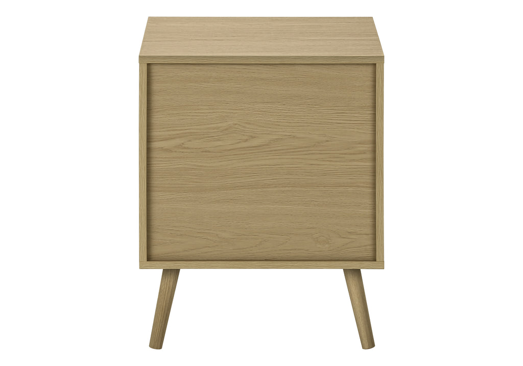 ACCENT TABLE - 24""H / NATURAL END TABLE - 2 DRAWERS