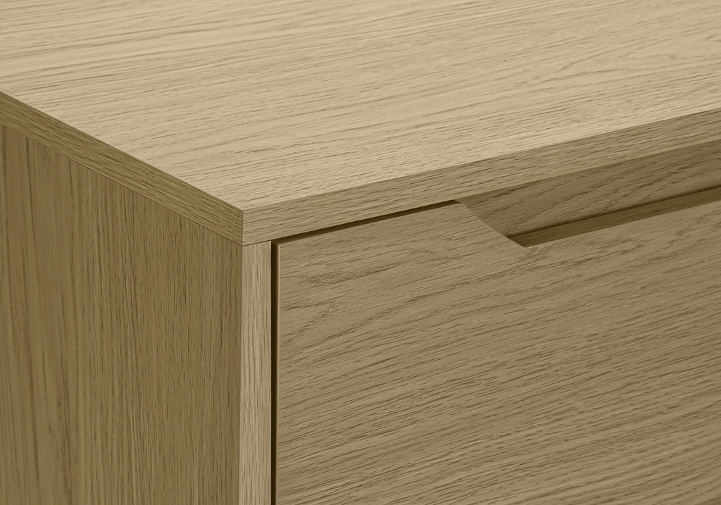 ACCENT TABLE - 24""H / NATURAL END TABLE - 2 DRAWERS