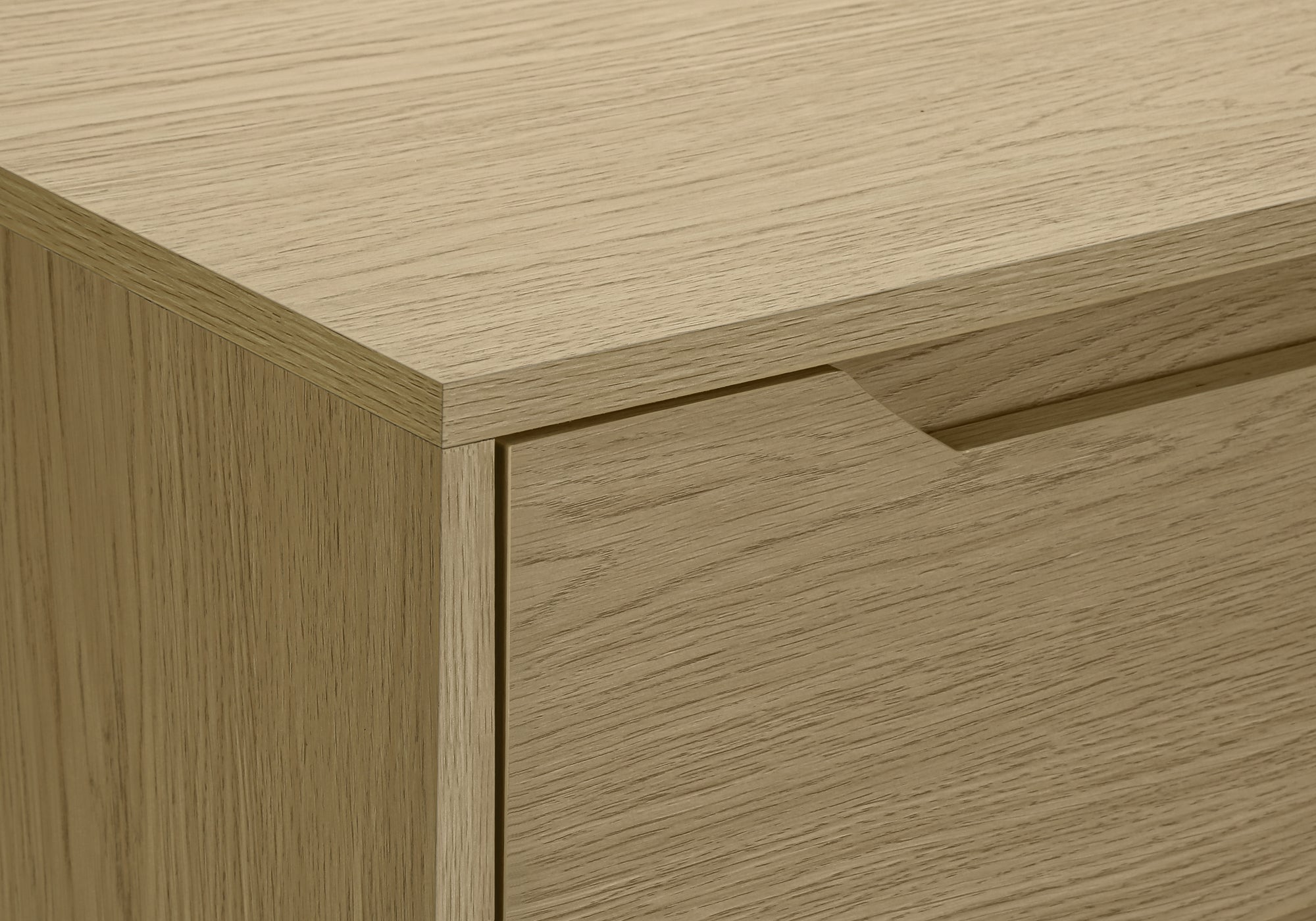 ACCENT TABLE - 24""H / NATURAL END TABLE - 2 DRAWERS