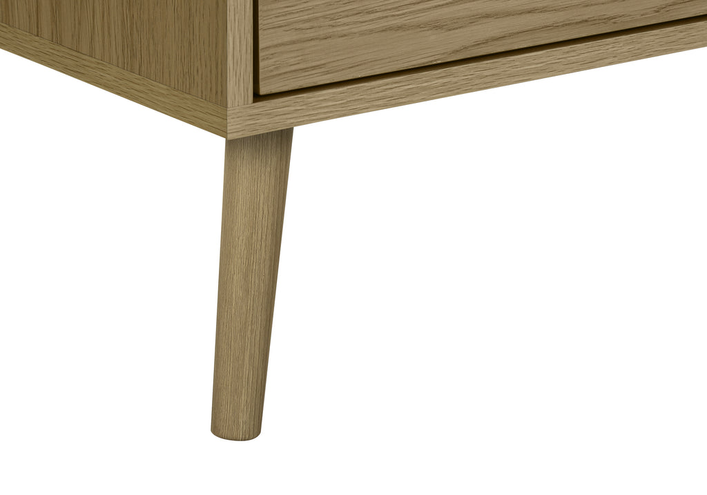 ACCENT TABLE - 24""H / NATURAL END TABLE - 2 DRAWERS