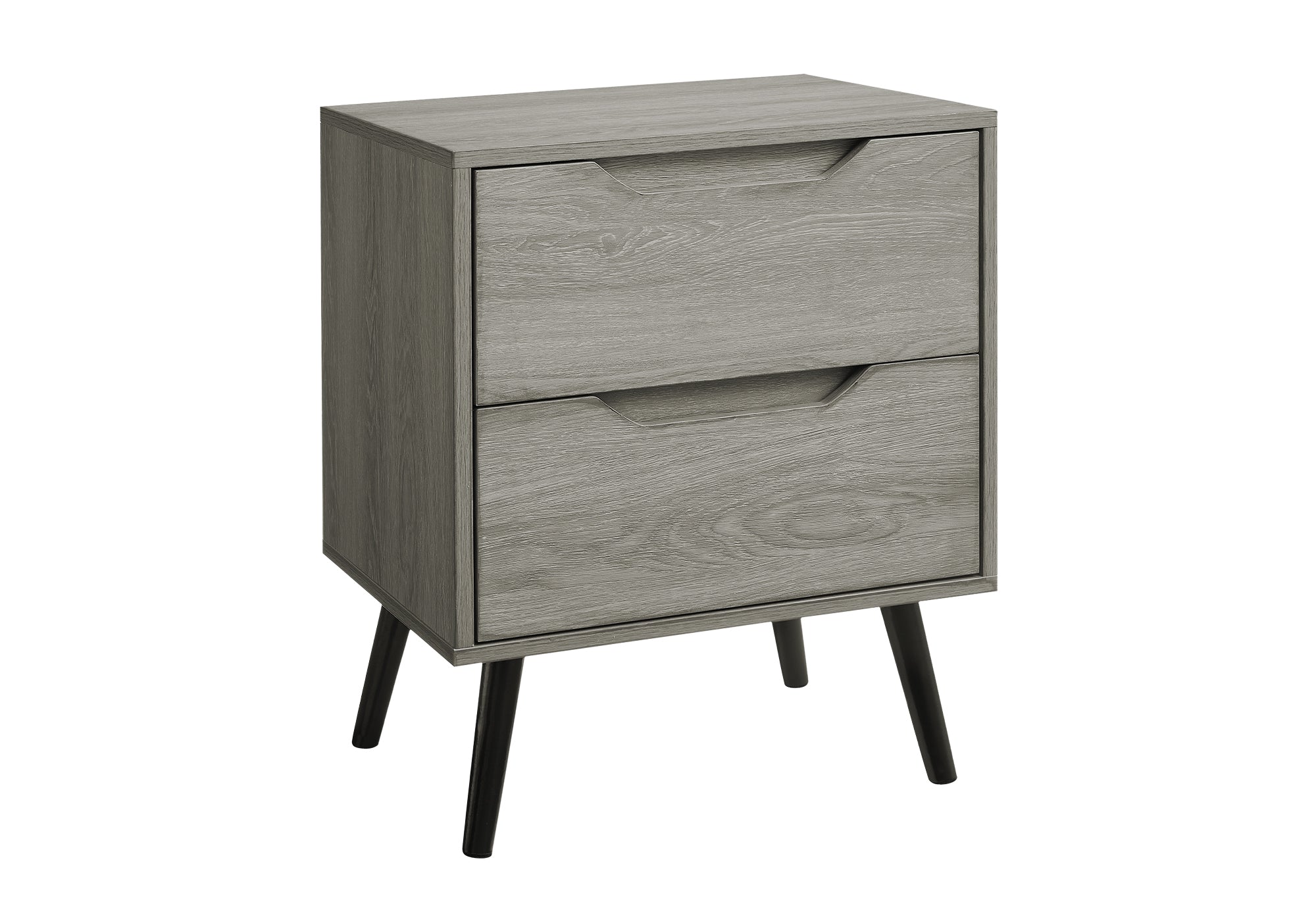 ACCENT TABLE - 24""H / TAUPE END TABLE - 2 DRAWERS
