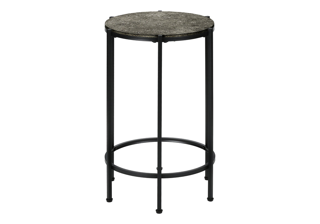 ACCENT TABLE - 24""H / DARK BRONZE / BLACK METAL