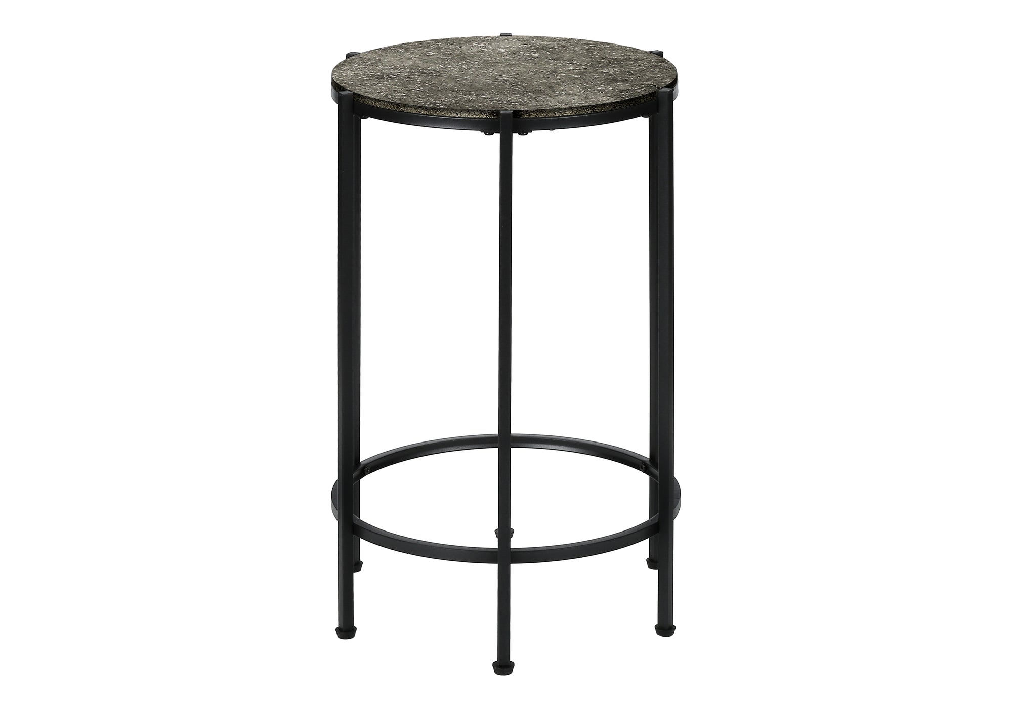ACCENT TABLE - 24""H / DARK BRONZE / BLACK METAL