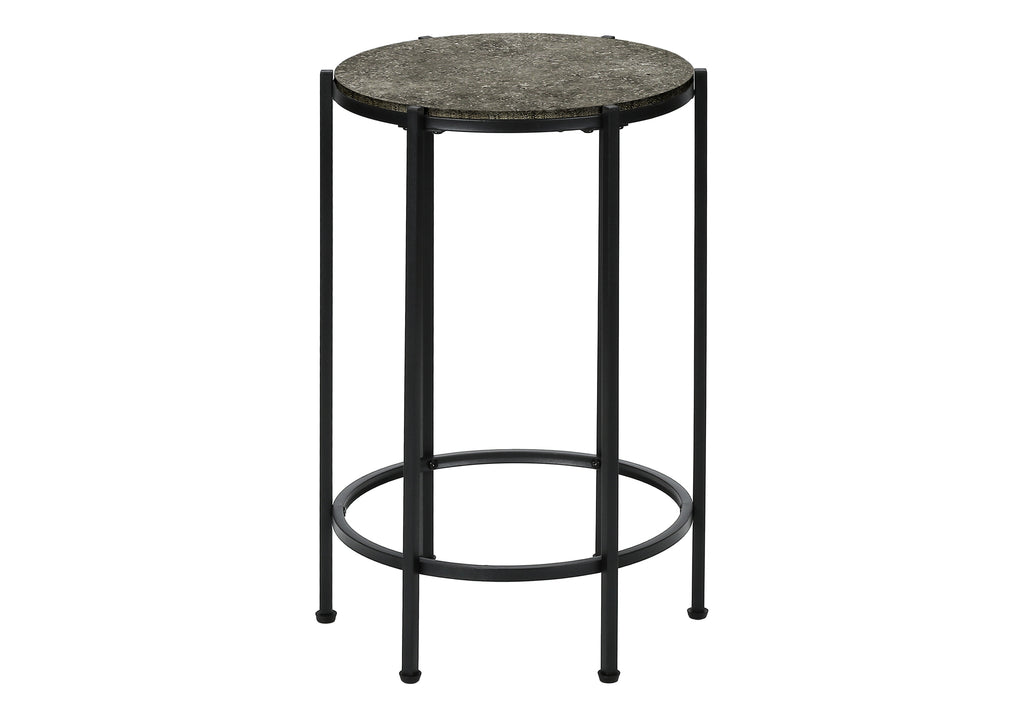 ACCENT TABLE - 24""H / DARK BRONZE / BLACK METAL