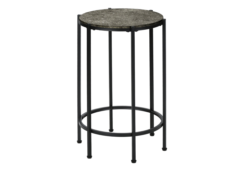 ACCENT TABLE - 24""H / DARK BRONZE / BLACK METAL