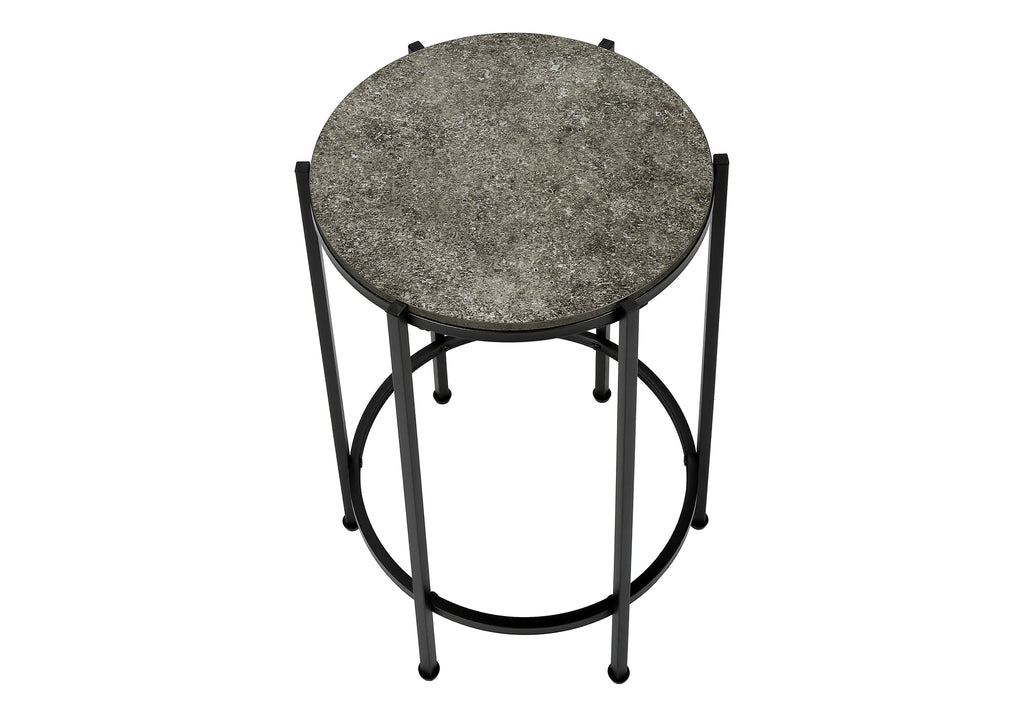ACCENT TABLE - 24""H / DARK BRONZE / BLACK METAL