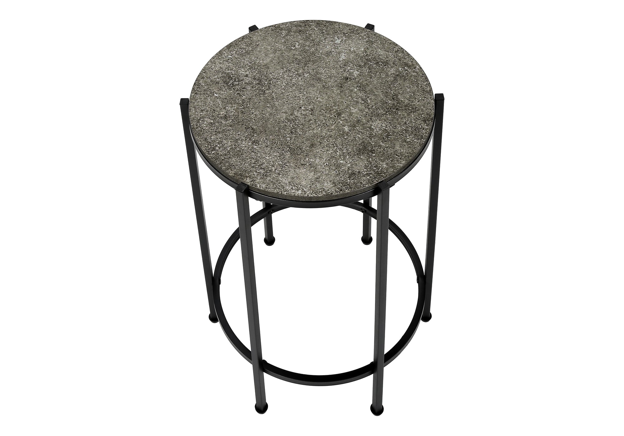 ACCENT TABLE - 24""H / DARK BRONZE / BLACK METAL