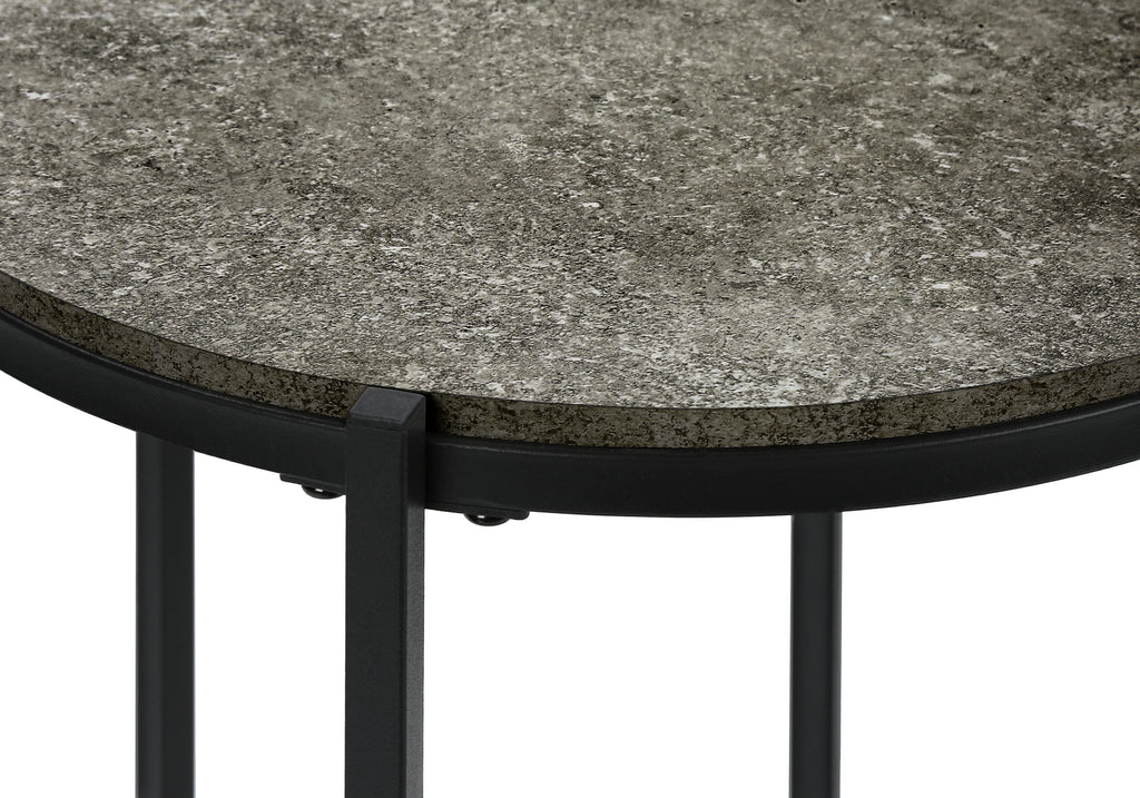 ACCENT TABLE - 24""H / DARK BRONZE / BLACK METAL