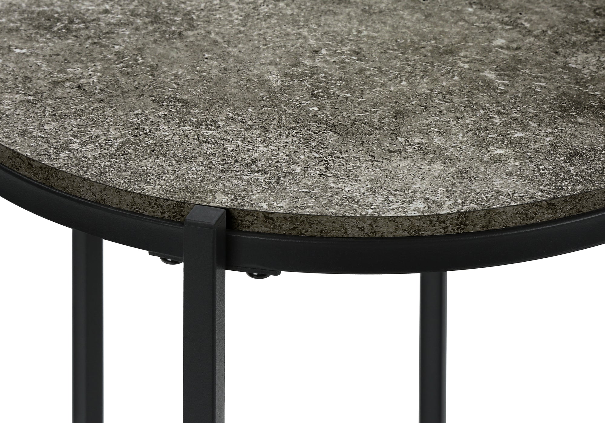 ACCENT TABLE - 24""H / DARK BRONZE / BLACK METAL