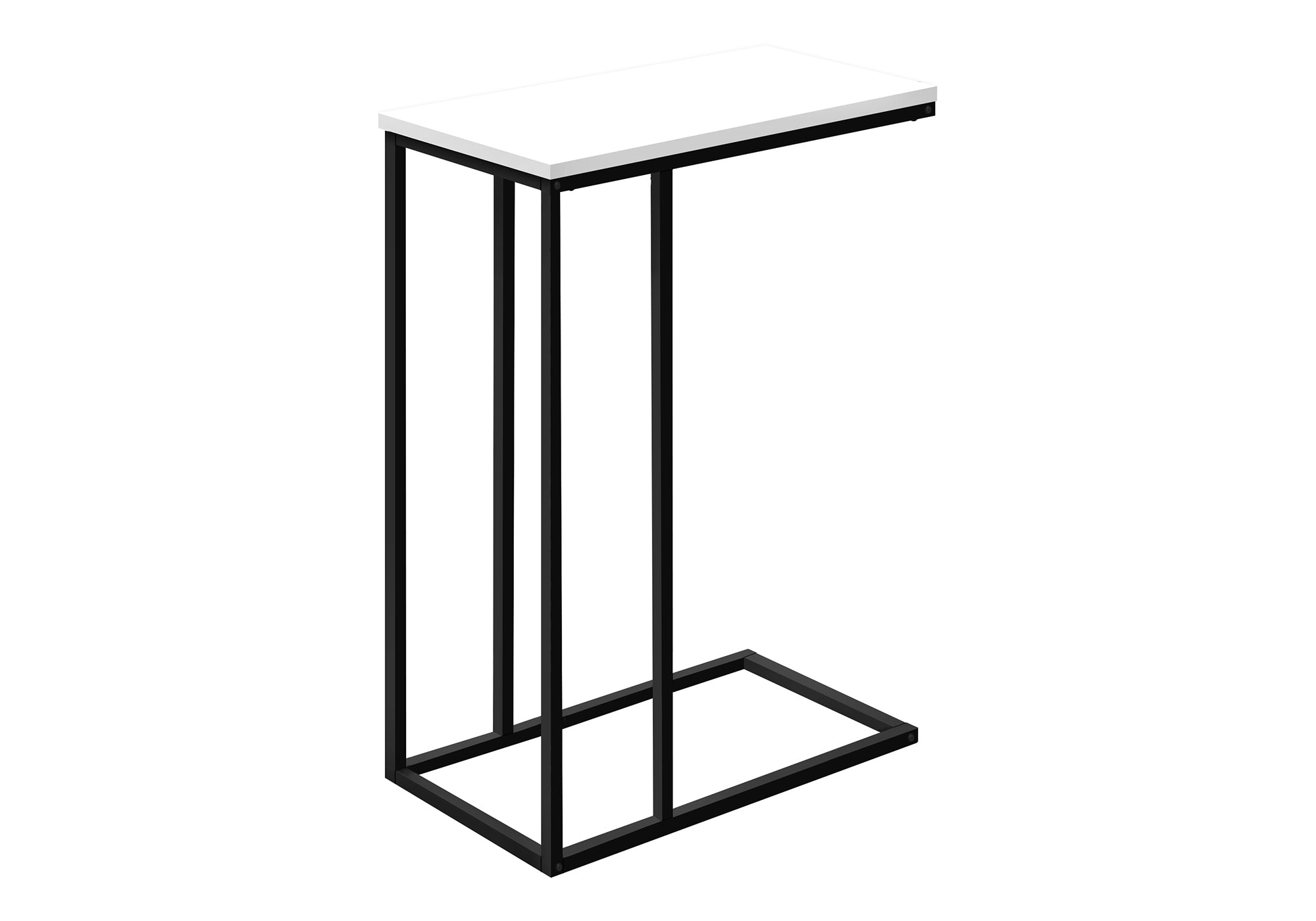 ACCENT TABLE - 25""H / WHITE / BLACK METAL